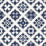 Schumacher Tristan Patchwork Indigo Fabric Sample 76760