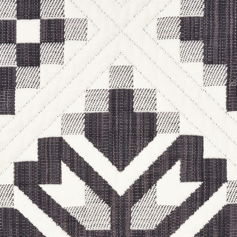 Schumacher Tristan Patchwork Charcoal Fabric 76761