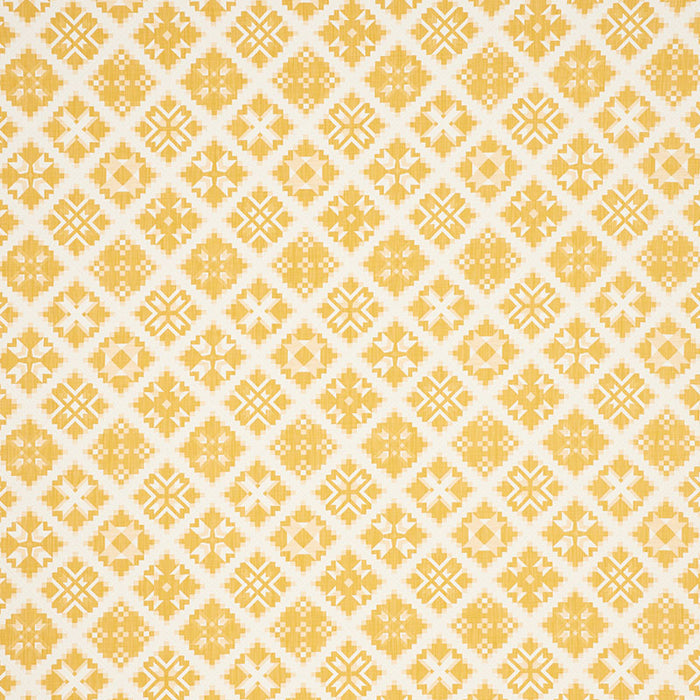 Schumacher Tristan Patchwork Yellow Fabric 76762