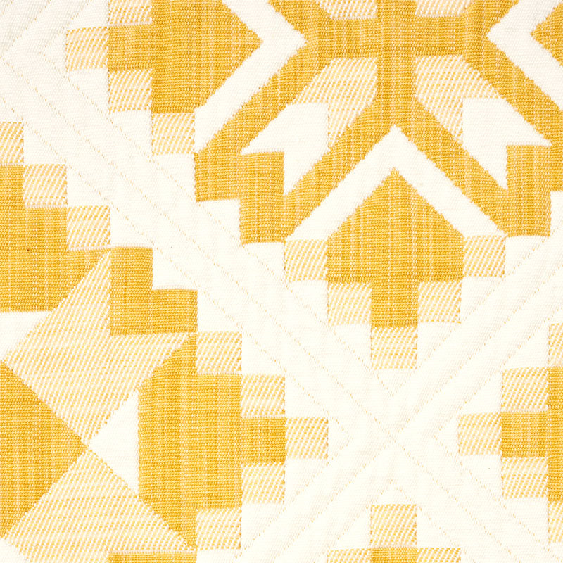 Schumacher Tristan Patchwork Yellow Fabric 76762