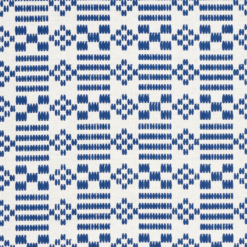 Schumacher Wilson Embroidery Indigo Fabric 76790