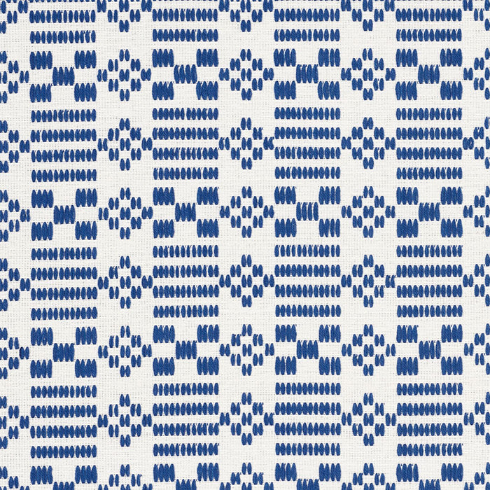 Schumacher Wilson Embroidery Indigo Fabric Sample 76790