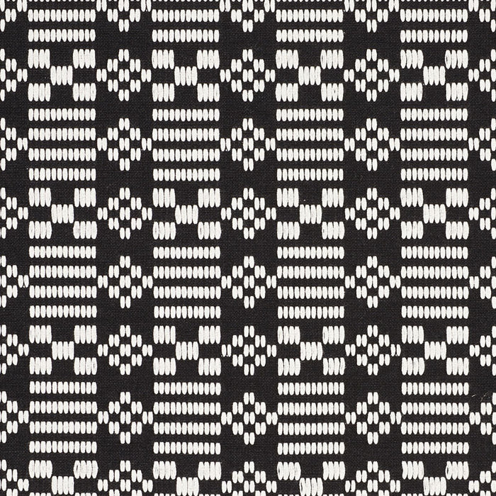 Schumacher Wilson Embroidery Black Fabric Sample 76791