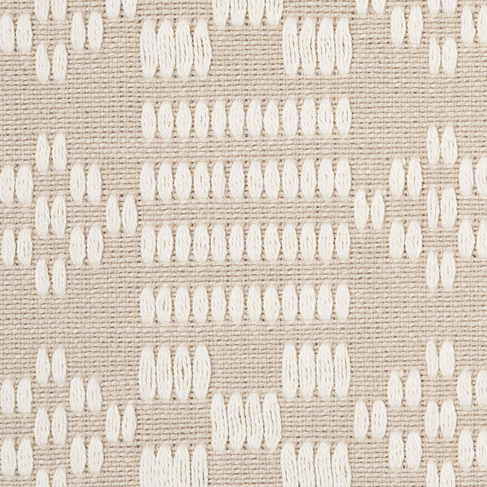 Schumacher Wilson Embroidery Sand Fabric 76792