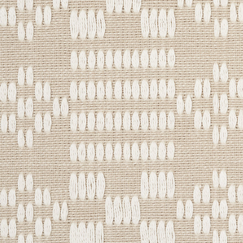 Schumacher Wilson Embroidery Sand Fabric Sample 76792