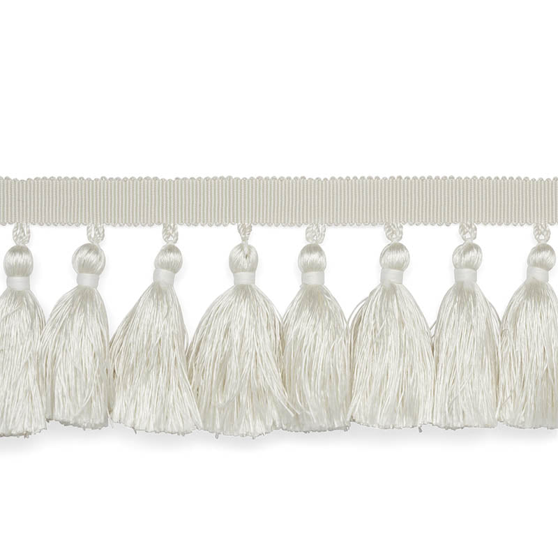 Schumacher Valentin Silk Tassel Ivory Trim 76800