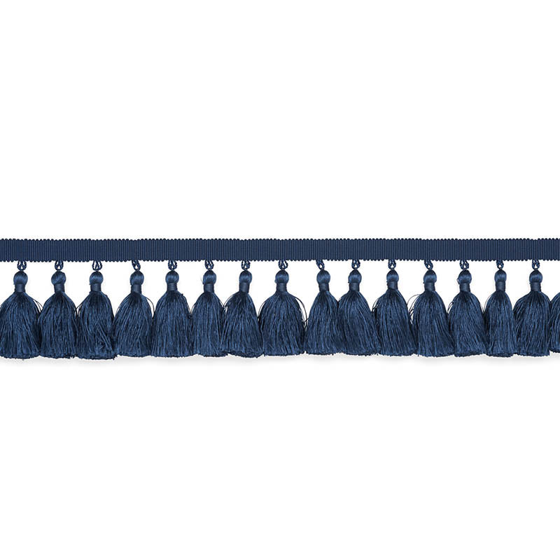 Schumacher Valentin Silk Tassel Navy Trim 76804