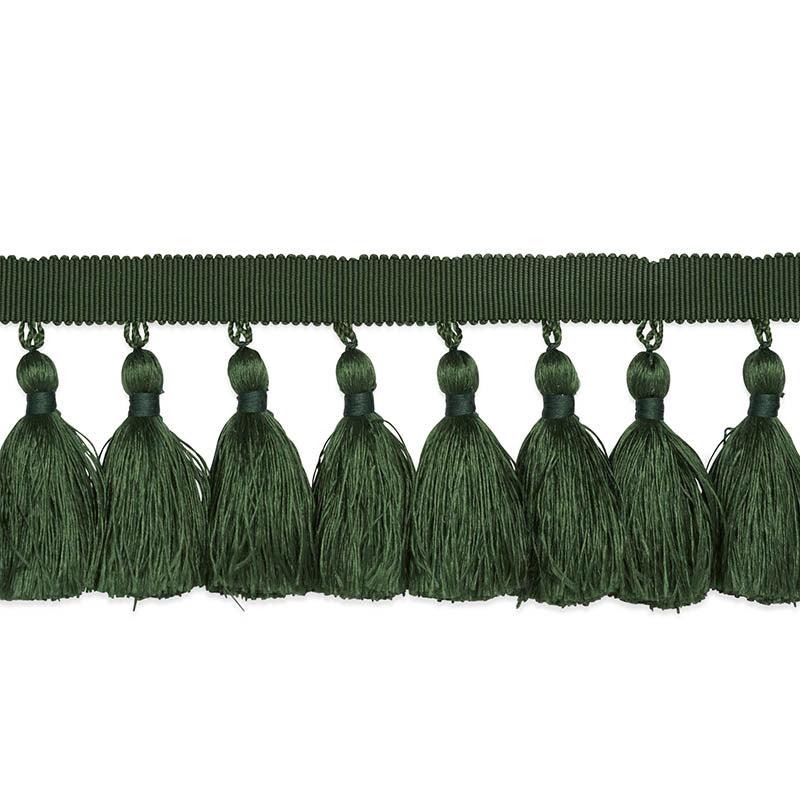 Schumacher Valentin Silk Tassel Emerald Trim 76806