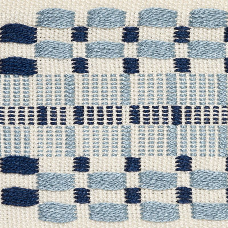 Schumacher Brimfield Tape Blues Trim Sample 76950