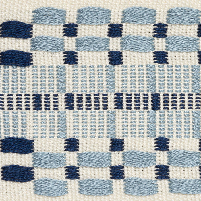 Schumacher Brimfield Tape Blues Trim Sample 76950