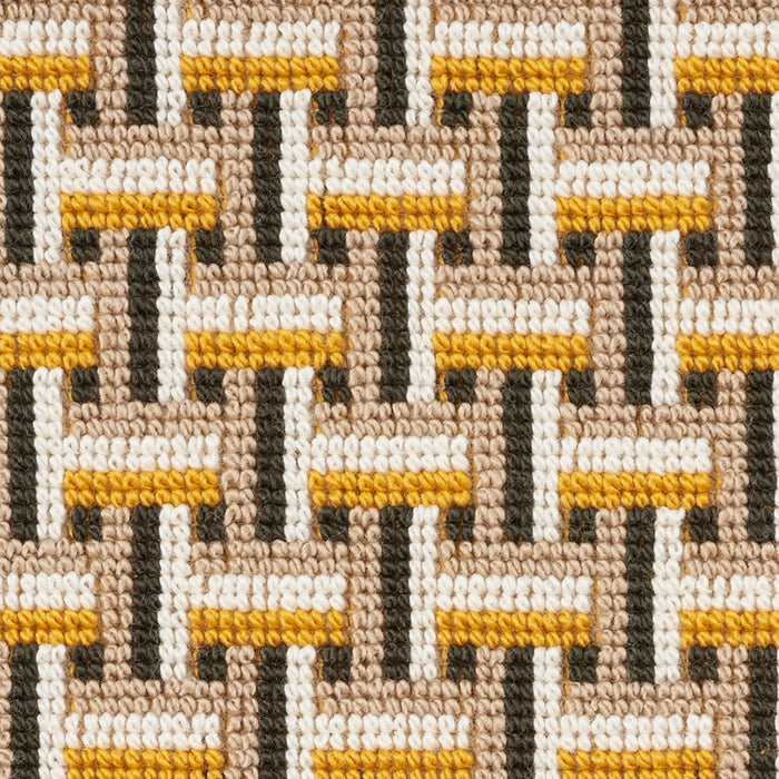 Schumacher Saxon Epingle Ochre Fabric 76972