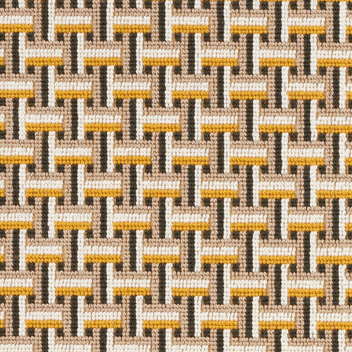 Schumacher Saxon Epingle Ochre Fabric Sample 76972