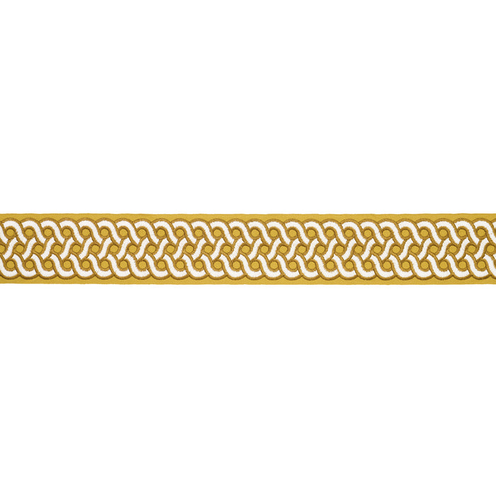 Schumacher Mandeville Tape Goldenrod Trim Sample 77156