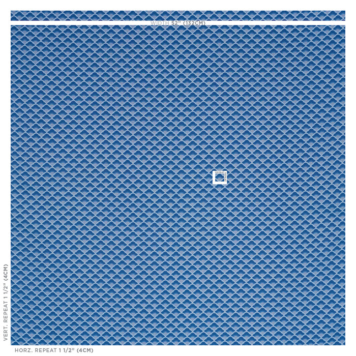 Schumacher Wilhelm Blue Fabric 77180