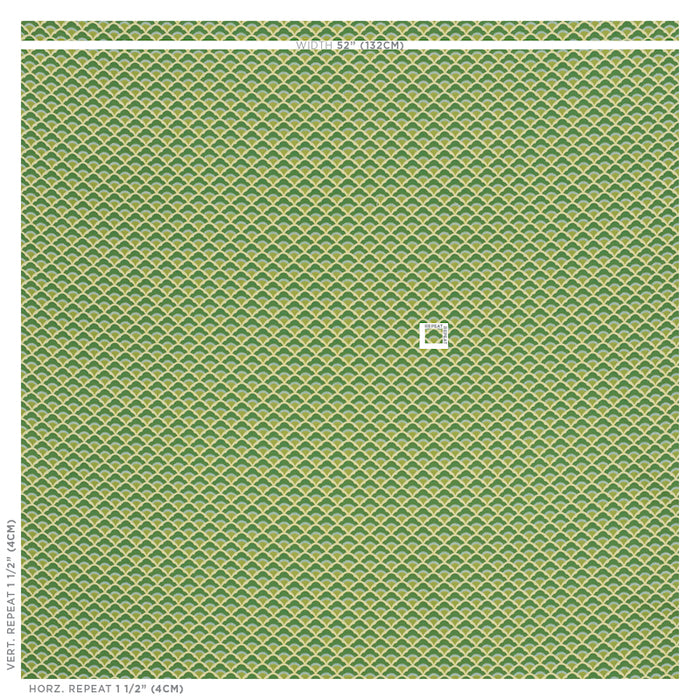 Schumacher Wilhelm Kelly Green Fabric 77182