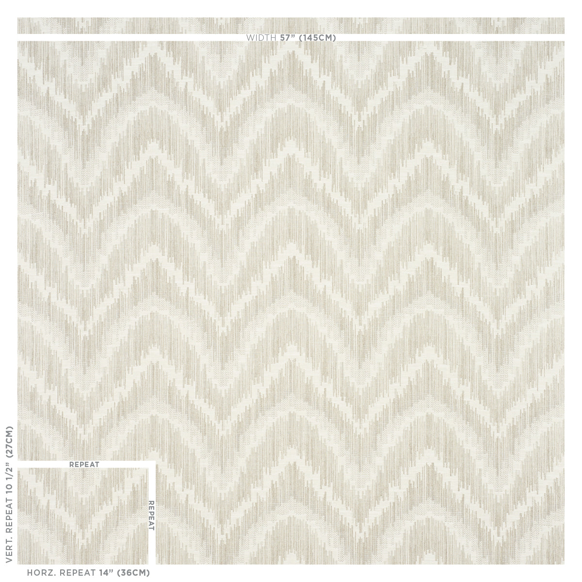 Schumacher Von Armin Neutral Fabric 77190