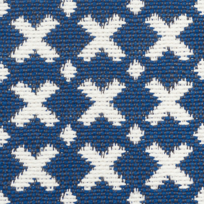 Schumacher Elias Blue & Ivory Fabric 77200