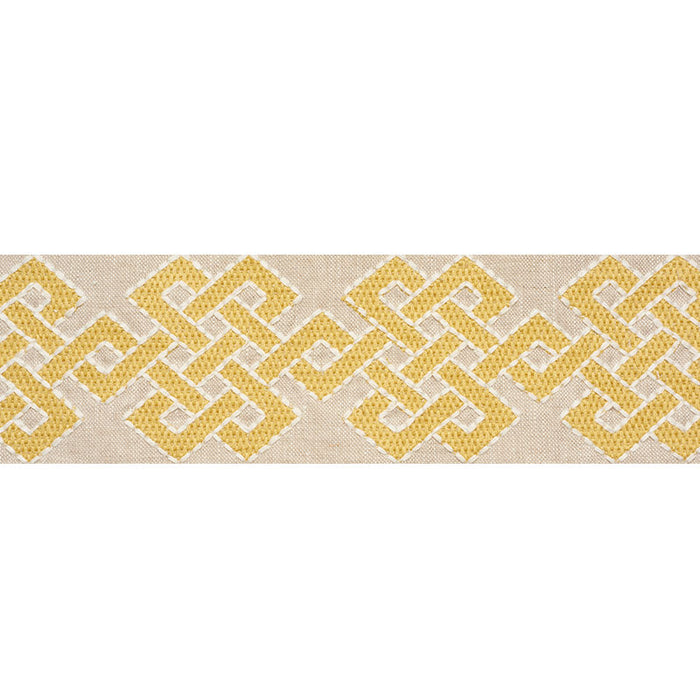 Schumacher Chesterton Tape Yellow Trim Sample 77220