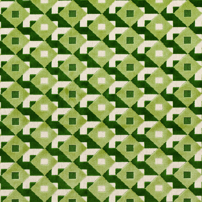 Schumacher Dazzle Ship Velvet Verdant Fabric Sample 77244