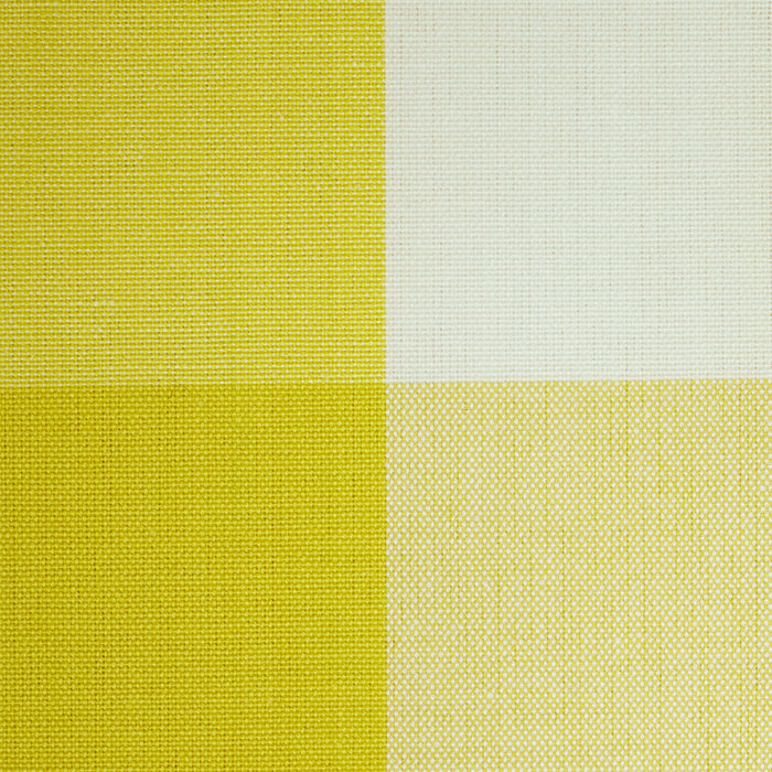 Schumacher Camden Cotton Check Yellow Fabric Sample 77320