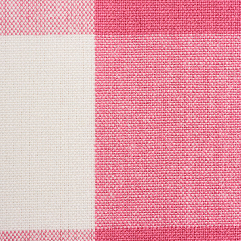 Schumacher Camden Cotton Check Magenta Fabric 77321