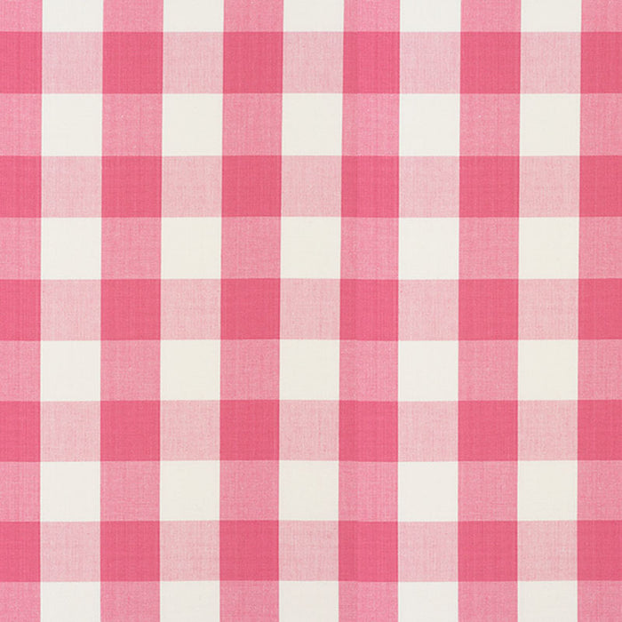 Schumacher Camden Cotton Check Magenta Fabric 77321