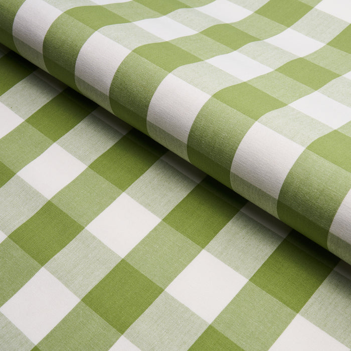 Schumacher Camden Cotton Check Leaf Fabric 77322