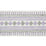 Schumacher Toula Hand Blocked Linen Tape Lilac & Grey Trim Sample 77332