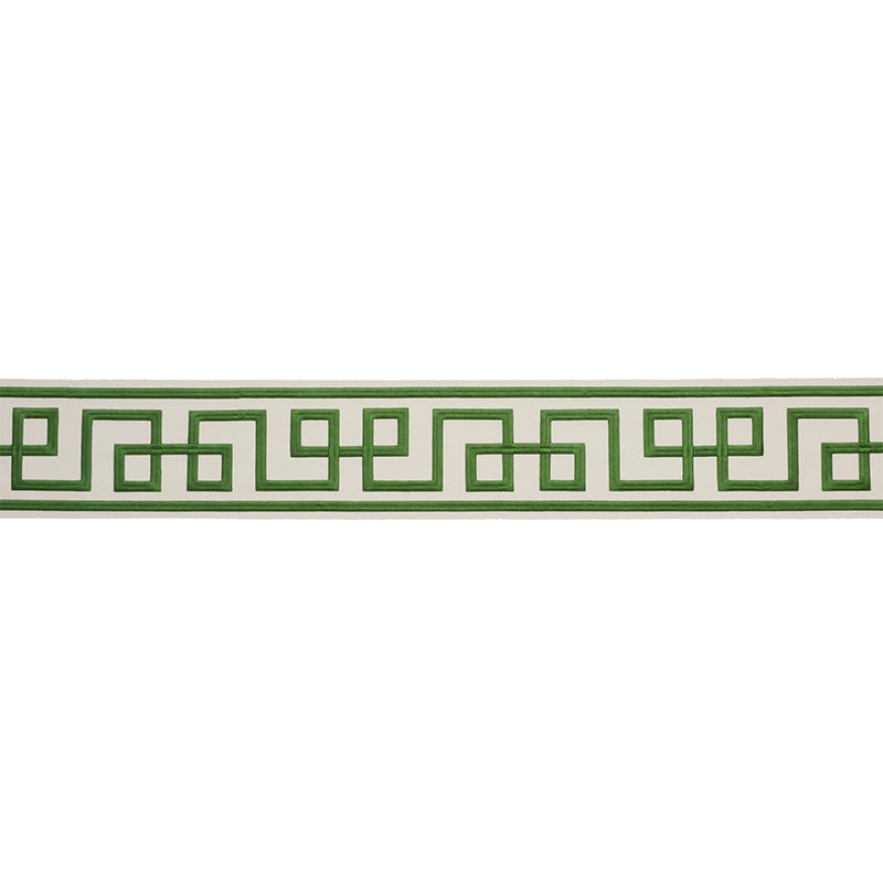 Schumacher Octavius Tape Green Trim Sample 77340