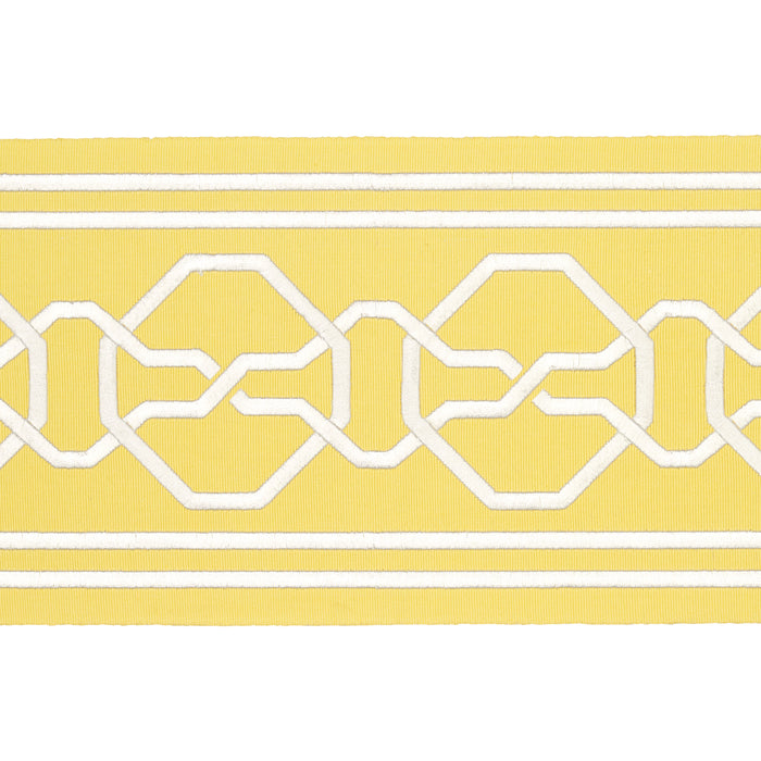 Schumacher Malmaison Tape Yellow Trim Sample 77352