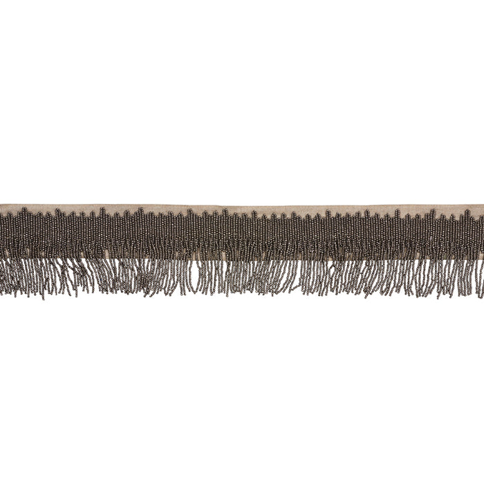 Schumacher Starling Beaded Fringe Pewter Trim Sample 77370