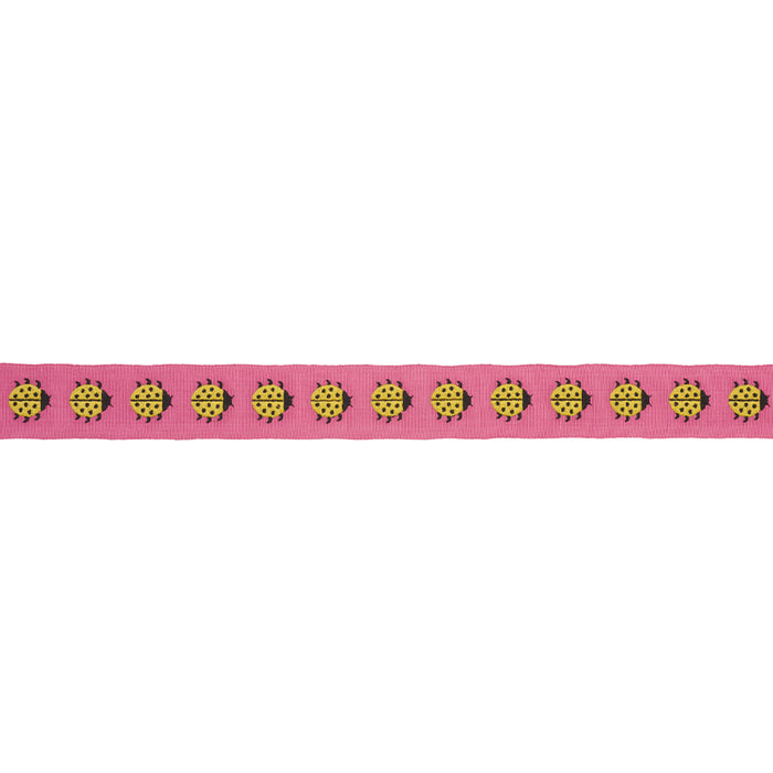 Schumacher Ladybird Tape Yellow & Pink Trim Sample 77391