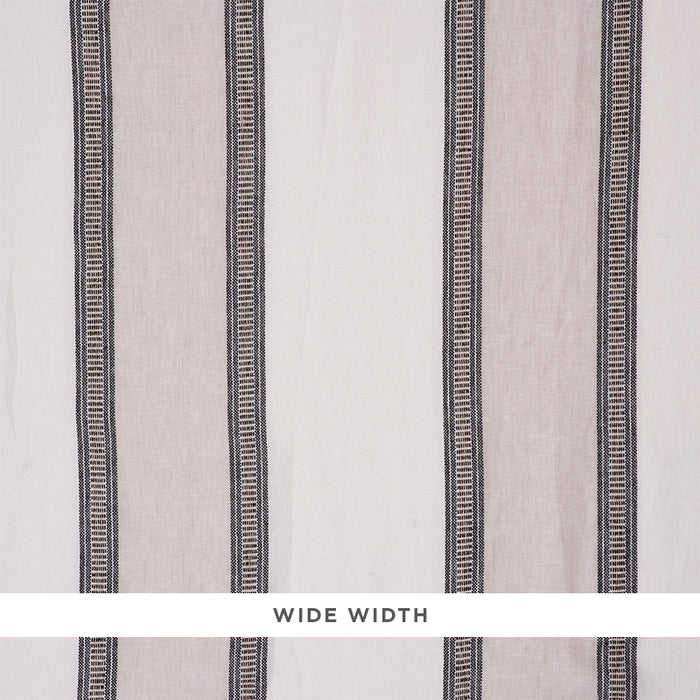 Schumacher Senita Stripe Sheer Neutral Fabric Sample 77430