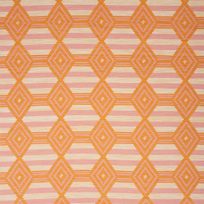 Schumacher Manta Performance Pink & Orange Fabric Sample 77440