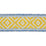 Schumacher Larson Handwoven Tape Yellow & Blue Trim 77460