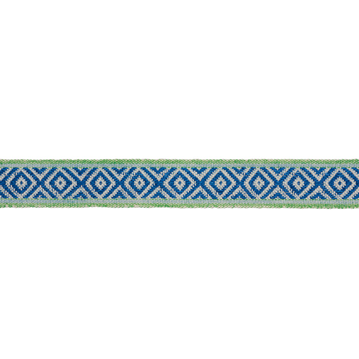 Schumacher Larson Handwoven Tape Blue & Green Trim 77461