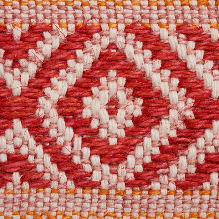 Schumacher Larson Handwoven Tape Red & Orange Trim Sample 77462