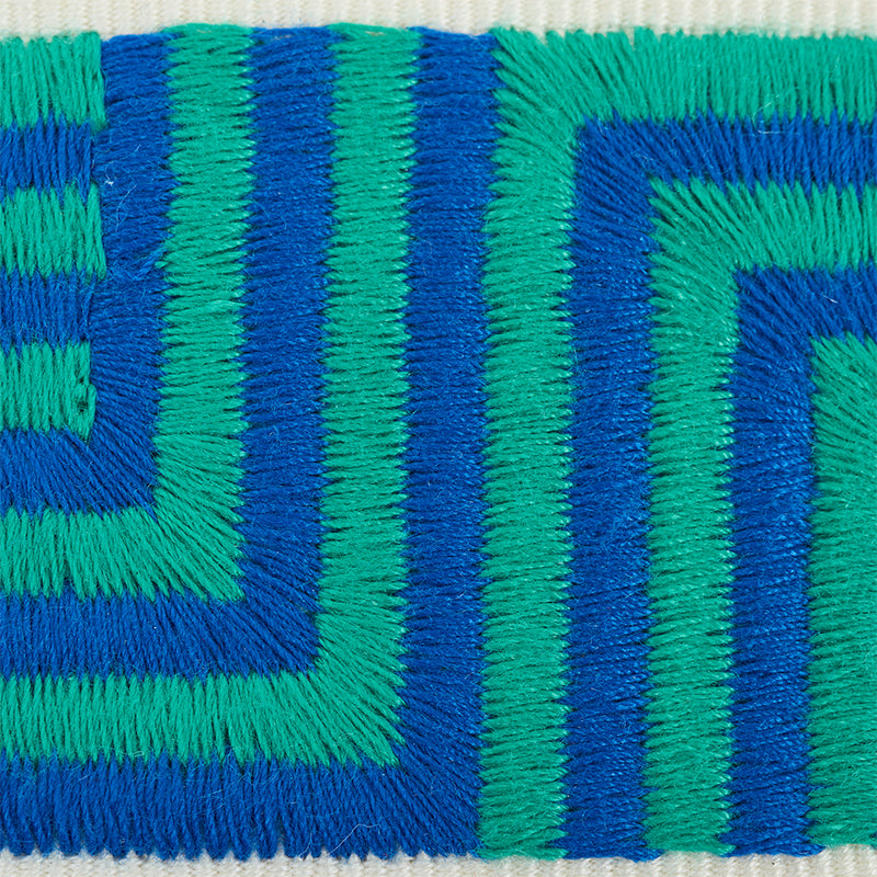 Schumacher Osilas Tape Peacock Trim Sample 77470