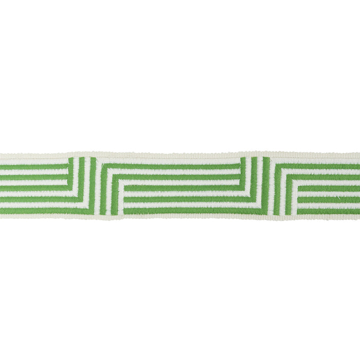 Schumacher Osilas Tape Green Trim Sample 77472