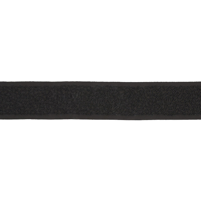 Schumacher Vermicelli Beaded Tape Black Trim Sample 77482