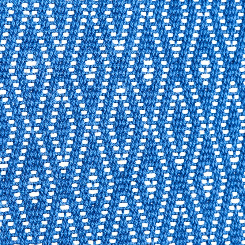 Schumacher Derby Diamond Performance Indigo Fabric 77522