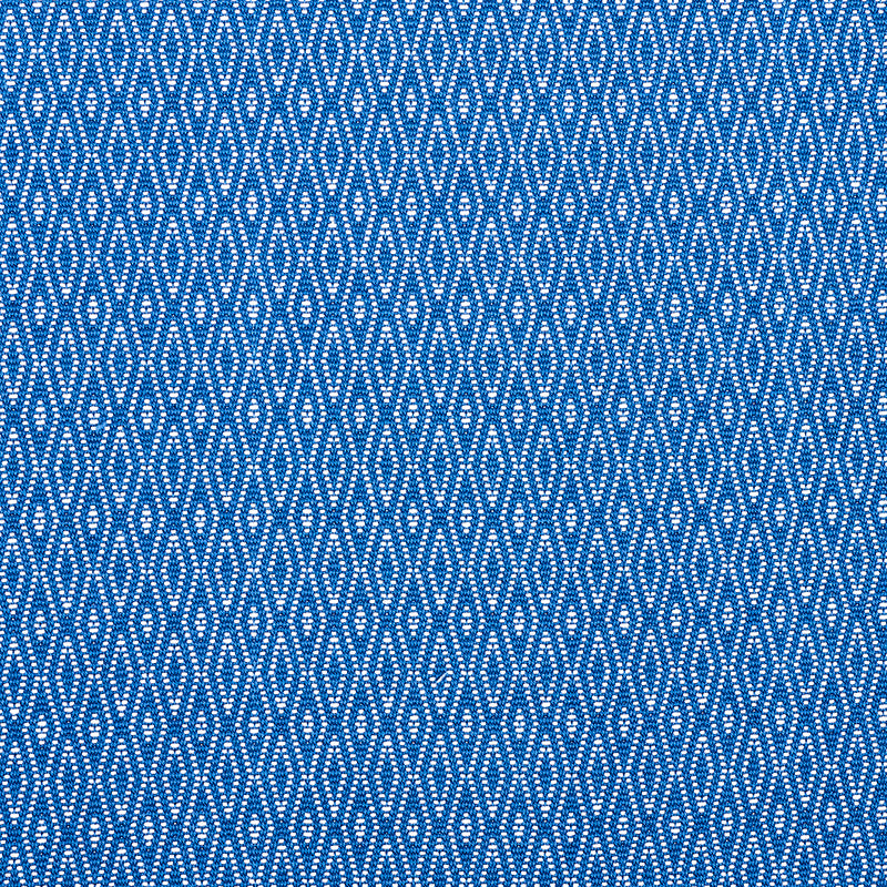 Schumacher Derby Diamond Performance Indigo Fabric 77522