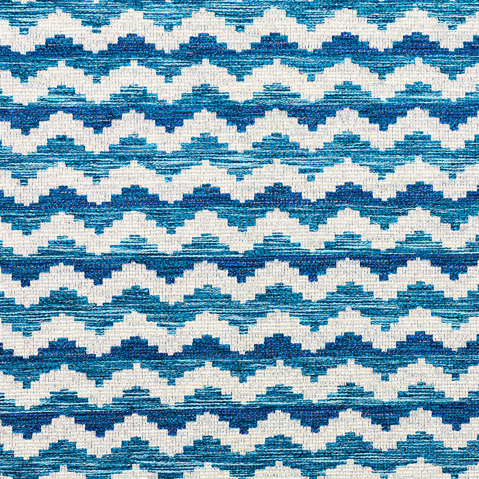 Schumacher Roebuck Performance Blue Fabric 77541