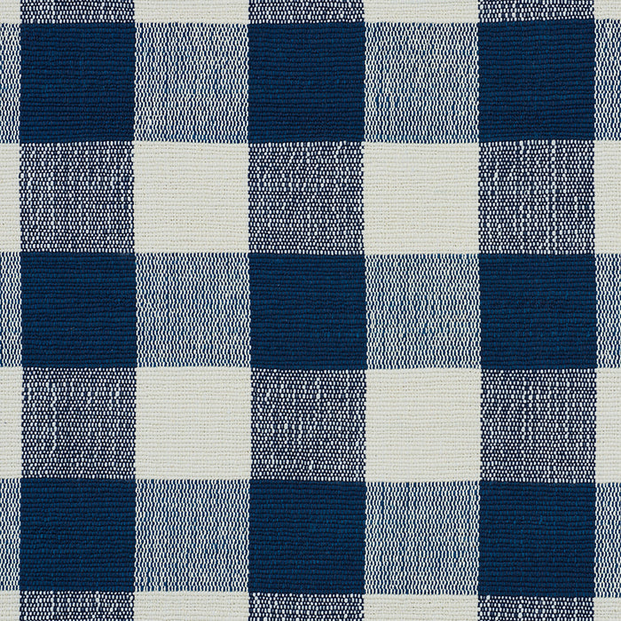 Schumacher Barnes Performance Check Blue Fabric 77550