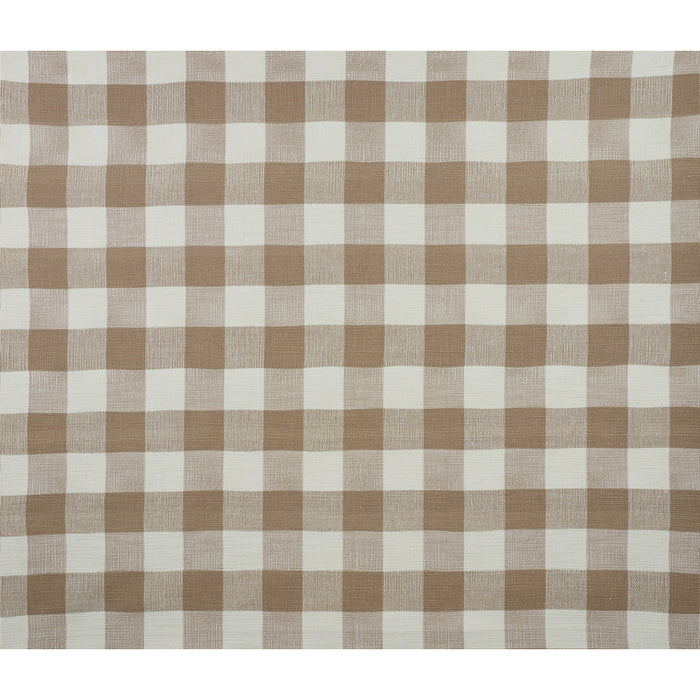 Schumacher Barnes Performance Check Natural Fabric Sample 77551