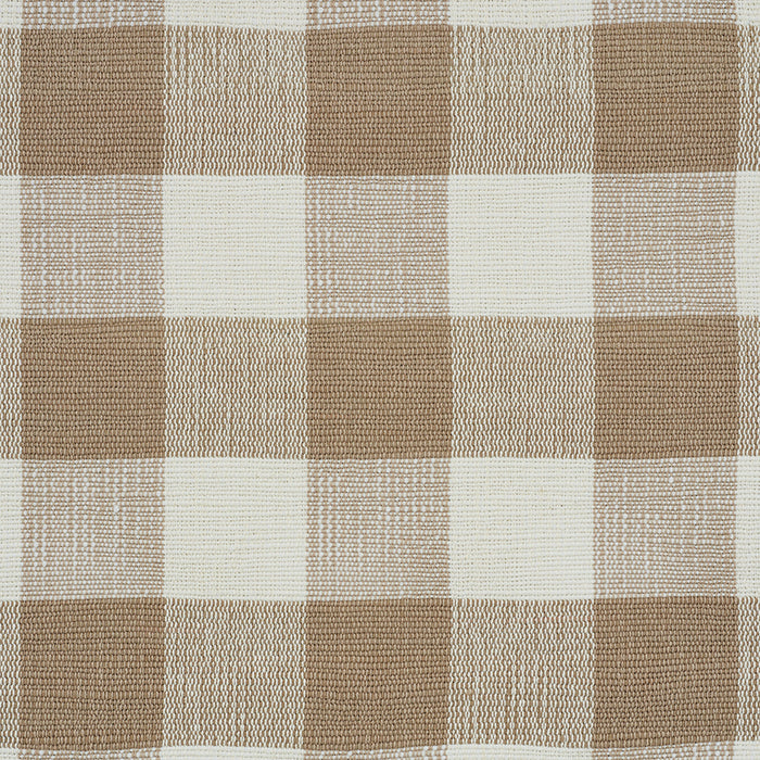 Schumacher Barnes Performance Check Natural Fabric 77551