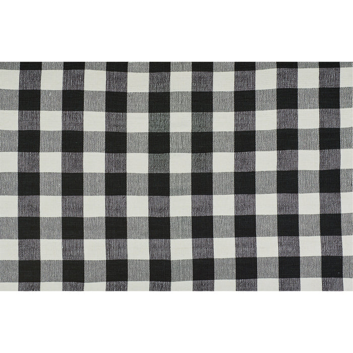 Schumacher Barnes Performance Check Black Fabric Sample 77552