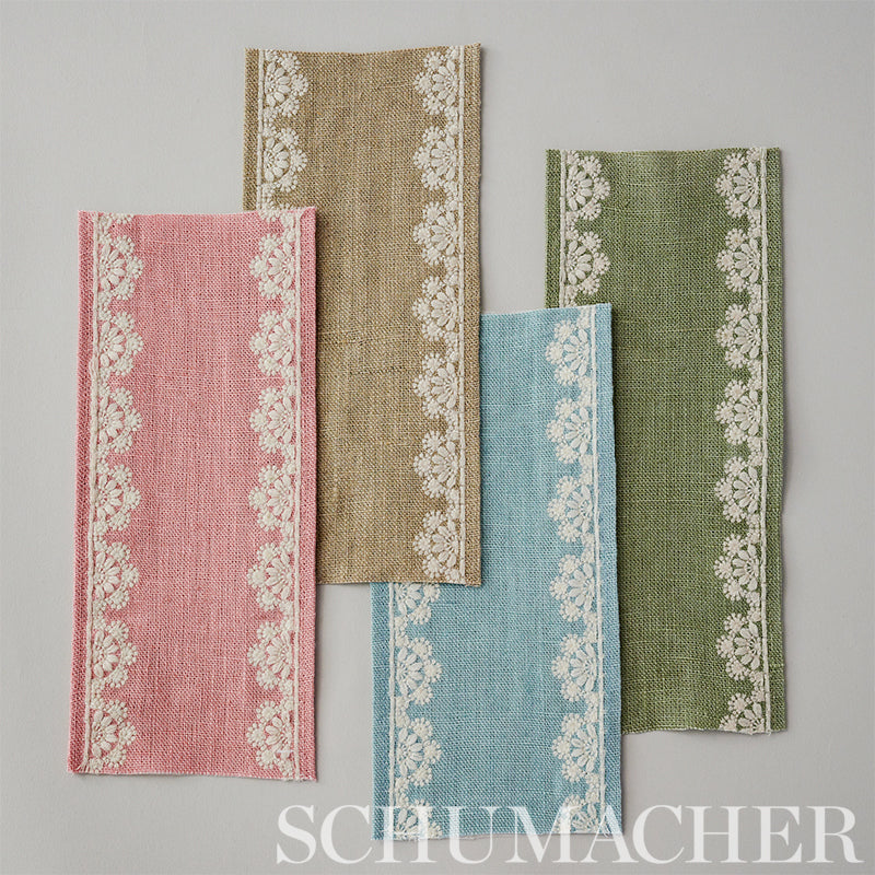 Schumacher Cecily Tape Rose Trim Sample 77572