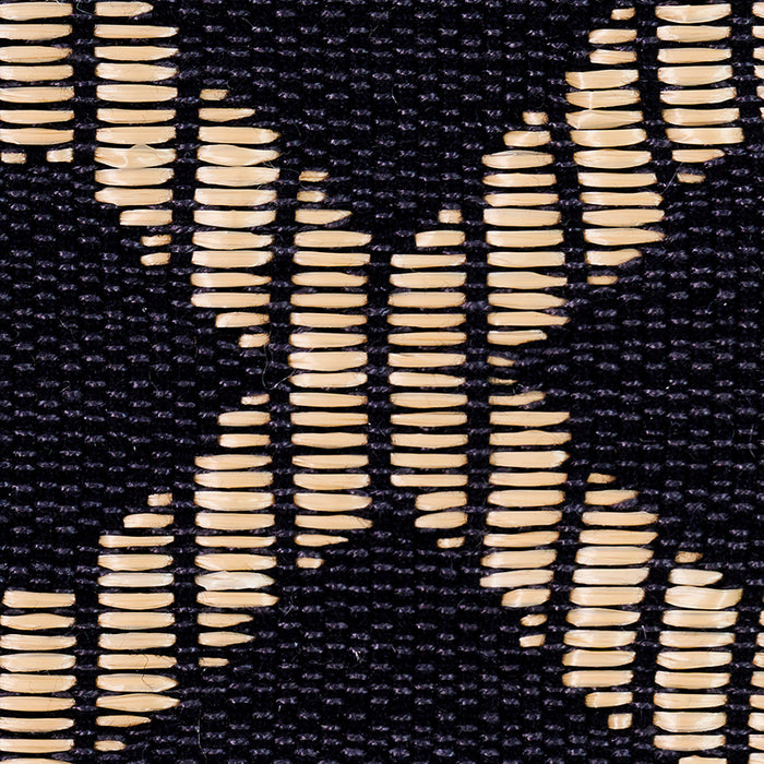 Schumacher Briar Raffia Tape Black Trim Sample 77583