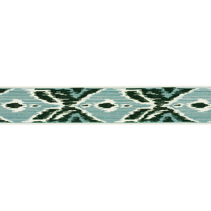 Schumacher Xenia Velvet Tape Peacock Trim 77630